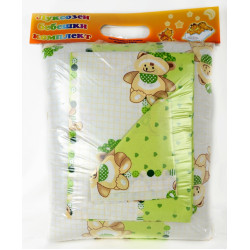 Бебешко спално бельо 100% ПАМУК мече зелен